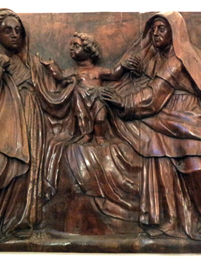 Relieve romanista de Santa Ana con la Virgen y el Niño.